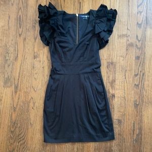 French Connection ruffle black dress size 0